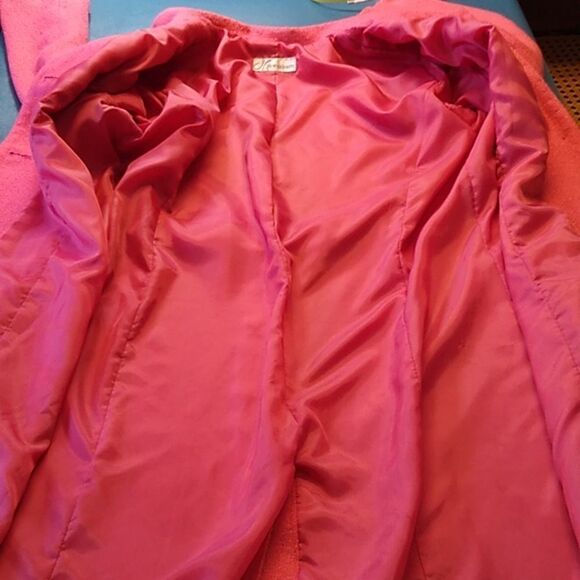 Dress Barn Women's soft Pink Dress Coat Front Pockets Buttons Cottagecore - Picture 6 of 6